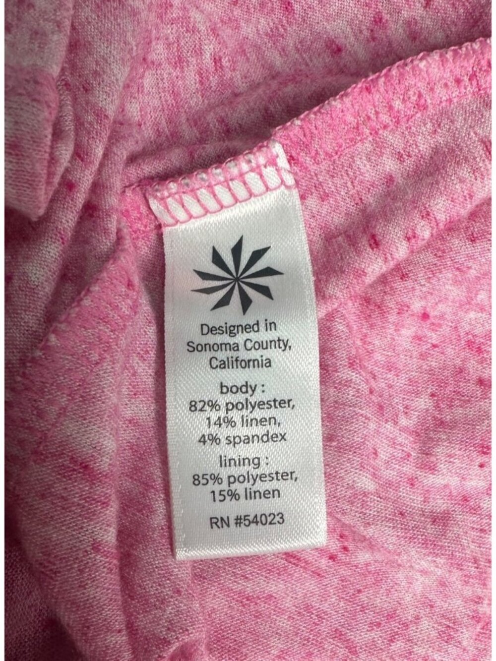 Athleta Charisma Dress Draped, Paradise Pink Heather, Keyhole Back, Size Small - Picture 4 of 6